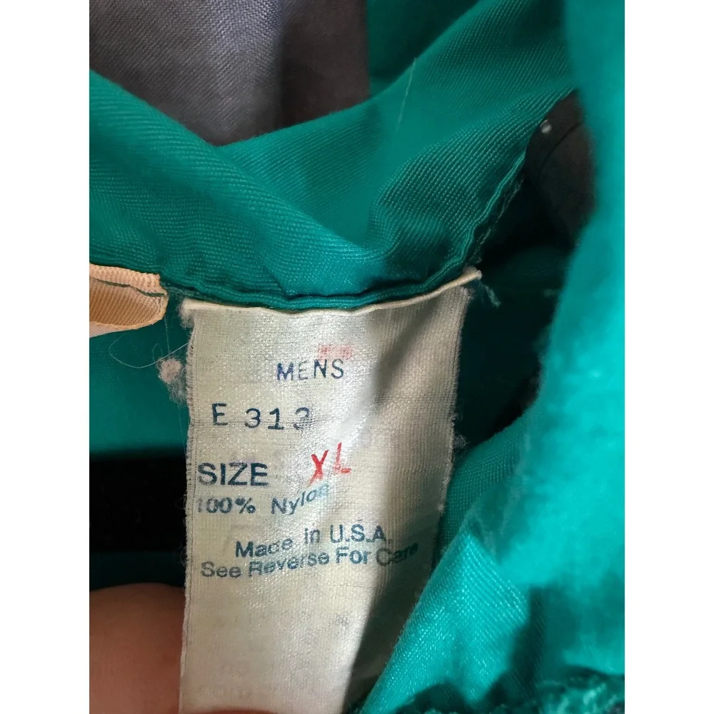 Vintage LL Bean Anorak Windbreaker Mens XL Teal Green Half Zip Made in USA E313